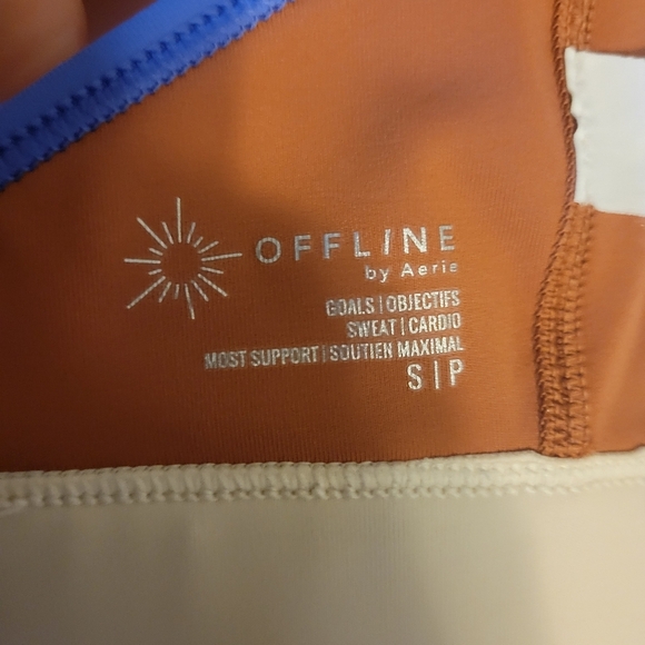 Offline By Aerie Multicolor Strappy Sports Bra. Size S - Picture 3 of 4